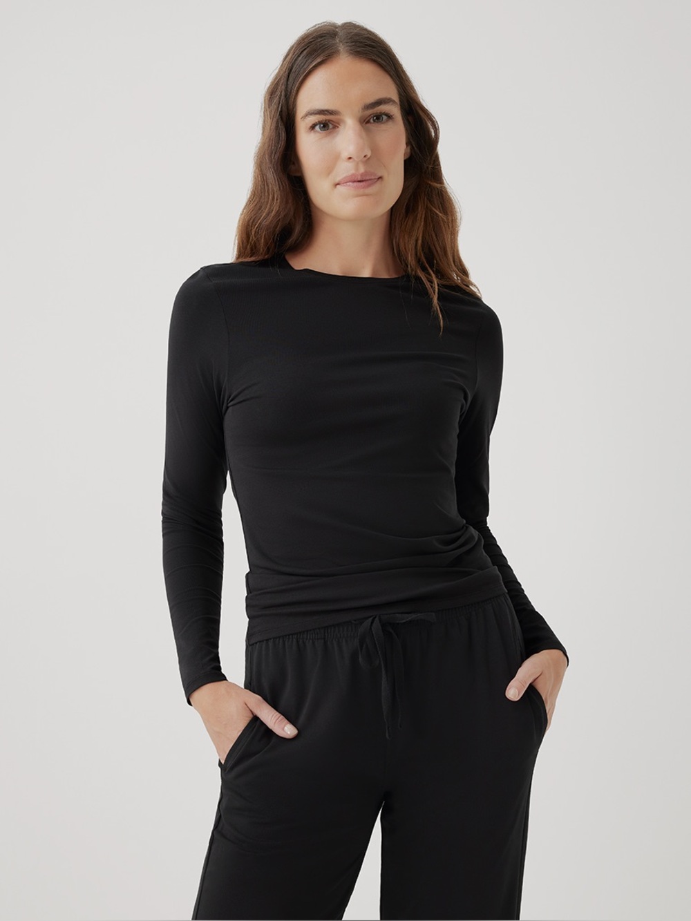 ‼️NWOT: Pact Organic Cotton Black Long Sleve T-Shirt Top - L